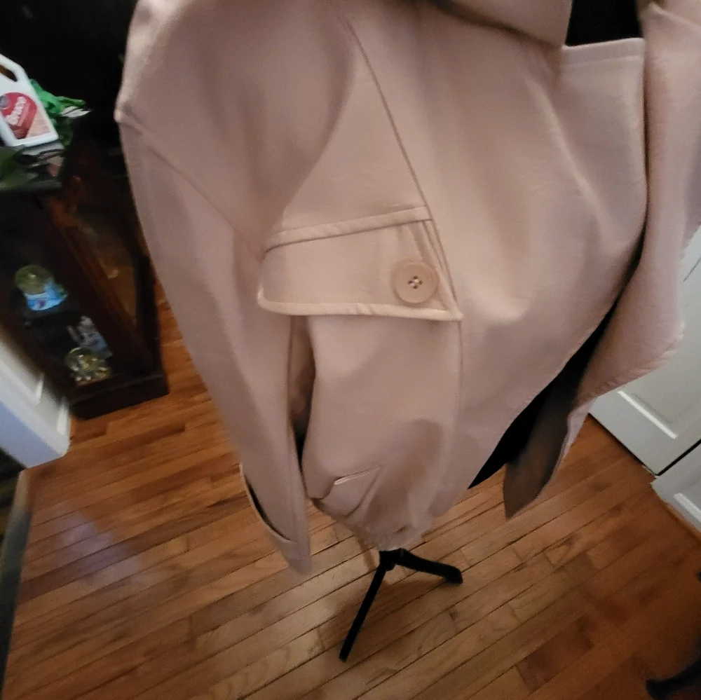 Women's Blush Pink Faux Leather Jacket  size Small - Picture 3 of 10